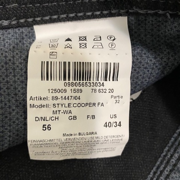 Brax Cooper Fancy Black Cotton Pants Size 40 - Picture 11 of 12